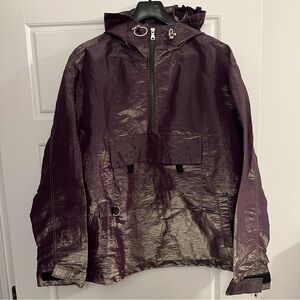 IRIDESCENT REFLECTIVE UO WINDBREAKER JACKET